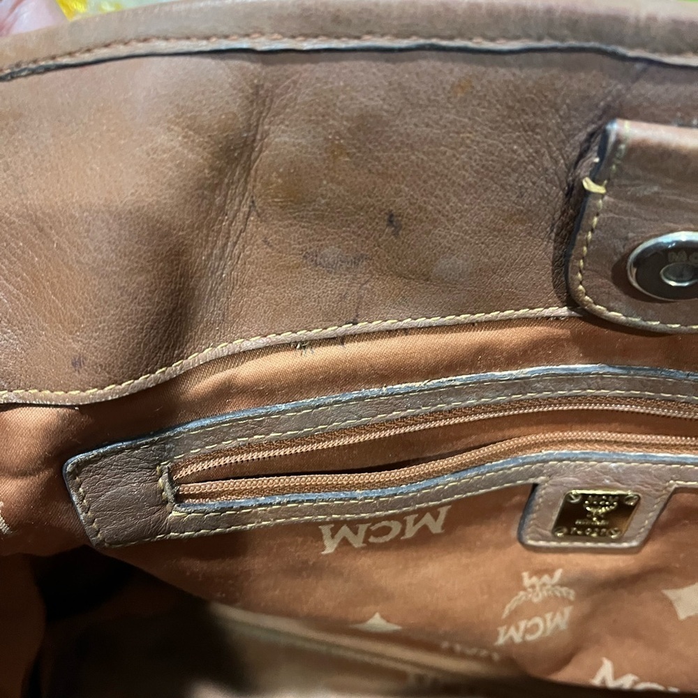 MCM COGNAC ANIMAL PRINT TOTE - Picture 10 of 16